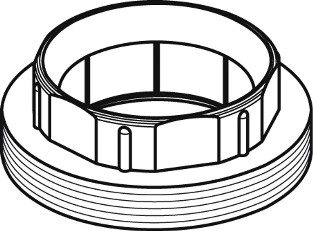 Gewindering von Ideal Standard, mit gerilltem Rand und Innenausleger, zur Befestigung geeignet, zeigt typisches Design für Anschluss- und Verbindungselemente.